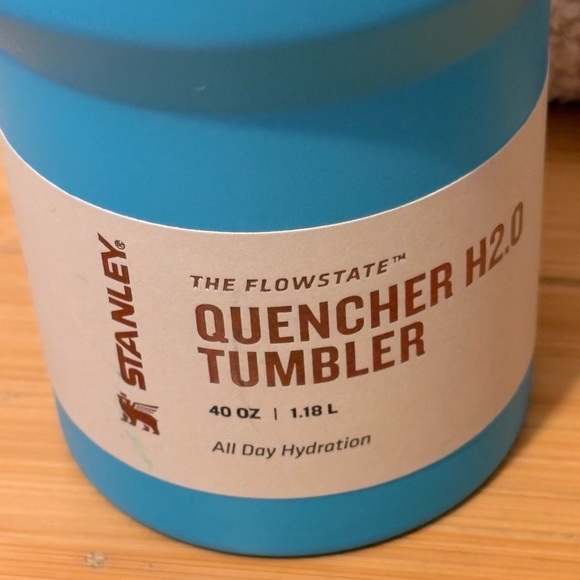 Stanley Quencher H2.0 40oz Flowstate Tumbler Splash Blue Aqua Handle Cup NEW - Picture 4 of 6
